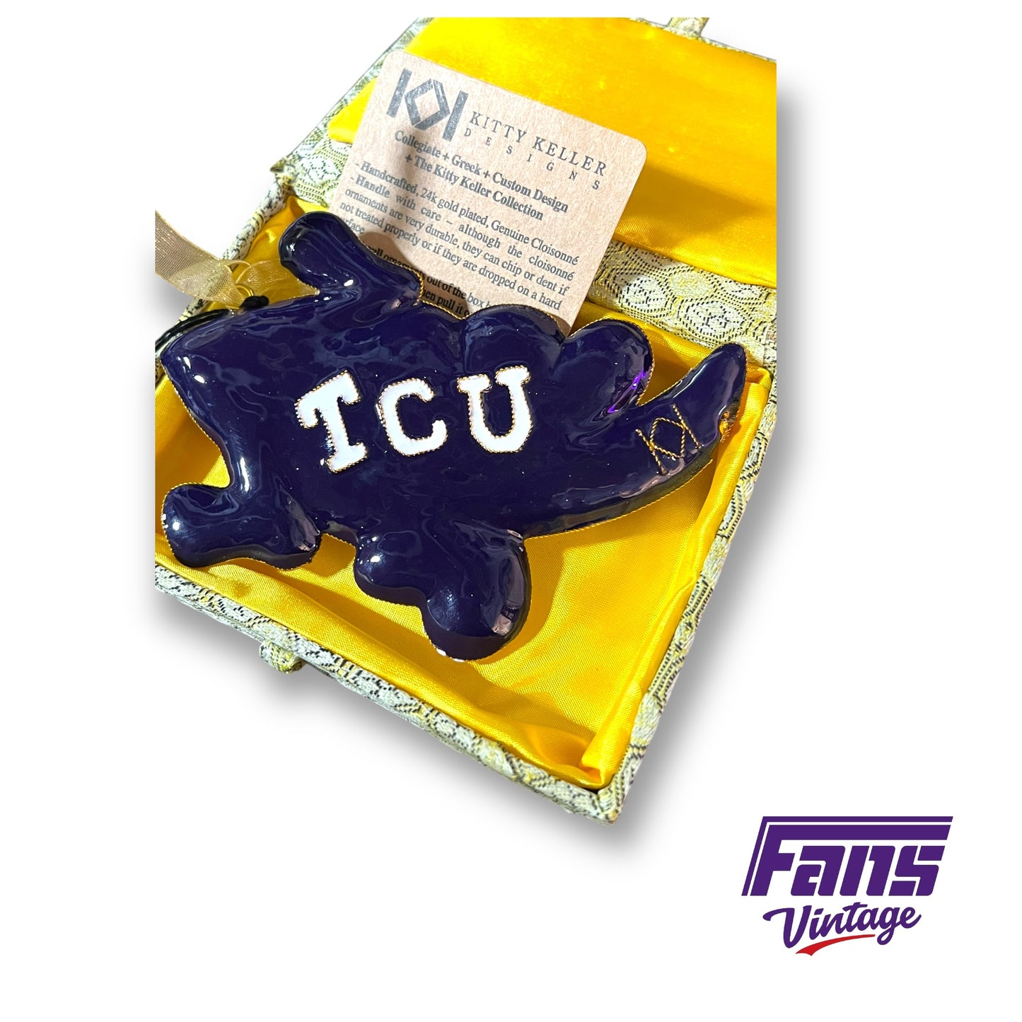 Vintage TCU 'Horned Frog' Ornament