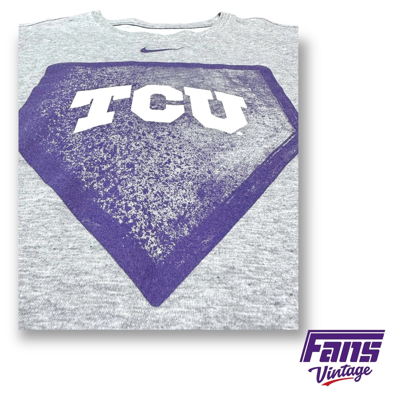 Sick TCU Baseball Player Issue Home Plate Graphic Tee