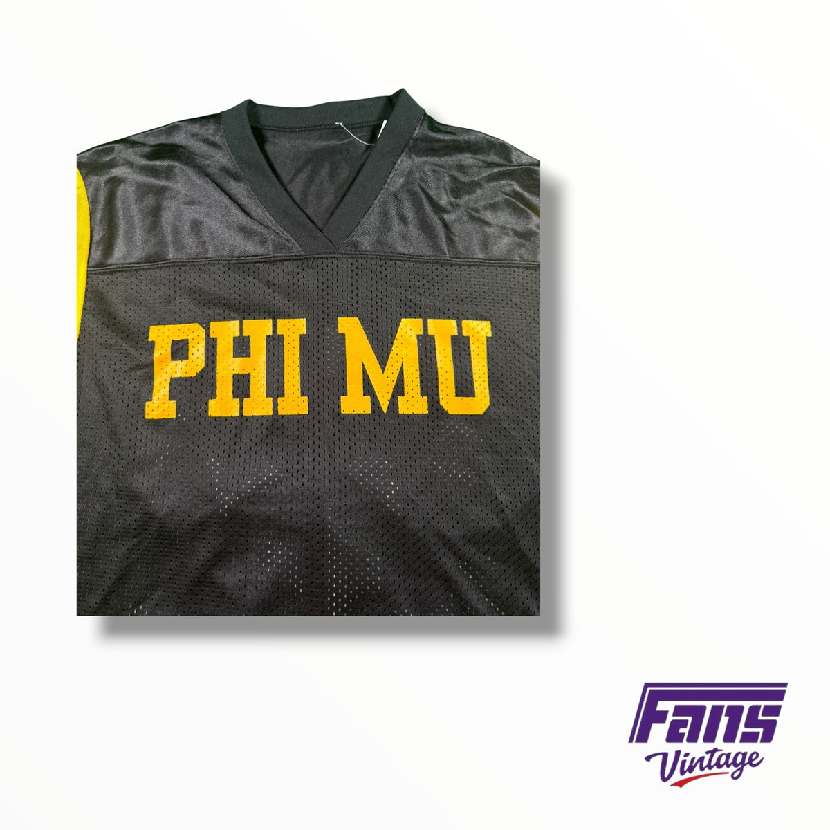 Vintage TCU Sorority Phi Mu Blackout Mesh Football Jersey
