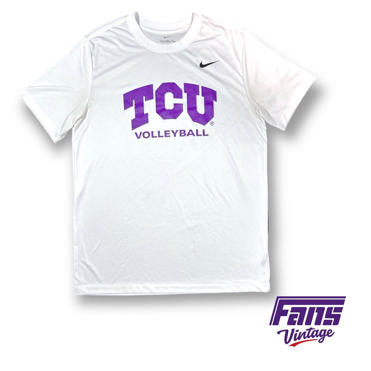 TCU Volleyball Team Issue 'The Nike Tee' - Purple Lettered Logo