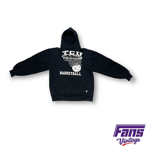 RARE 90s Vintage TCU Basketball Team Issue Player Hoodie