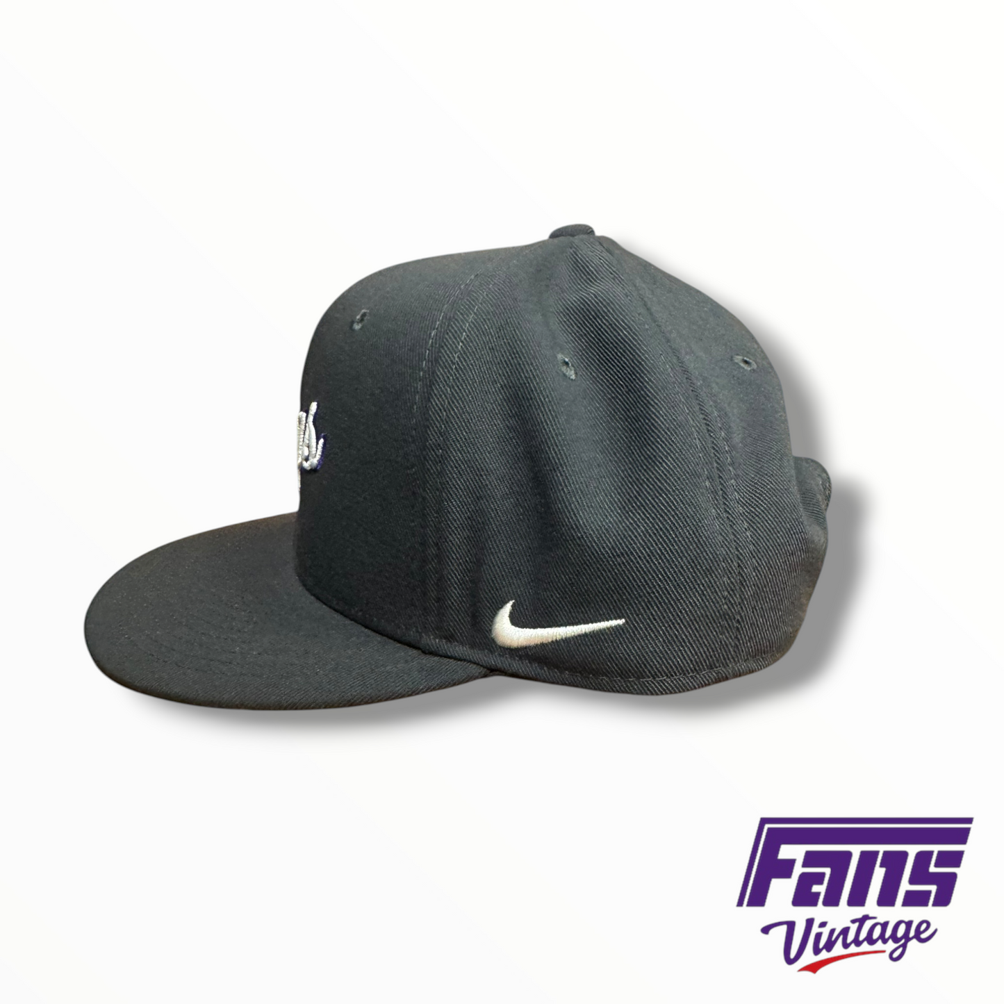 TCU Baseball Team Issued Nike Frogs Script Snapback Hat