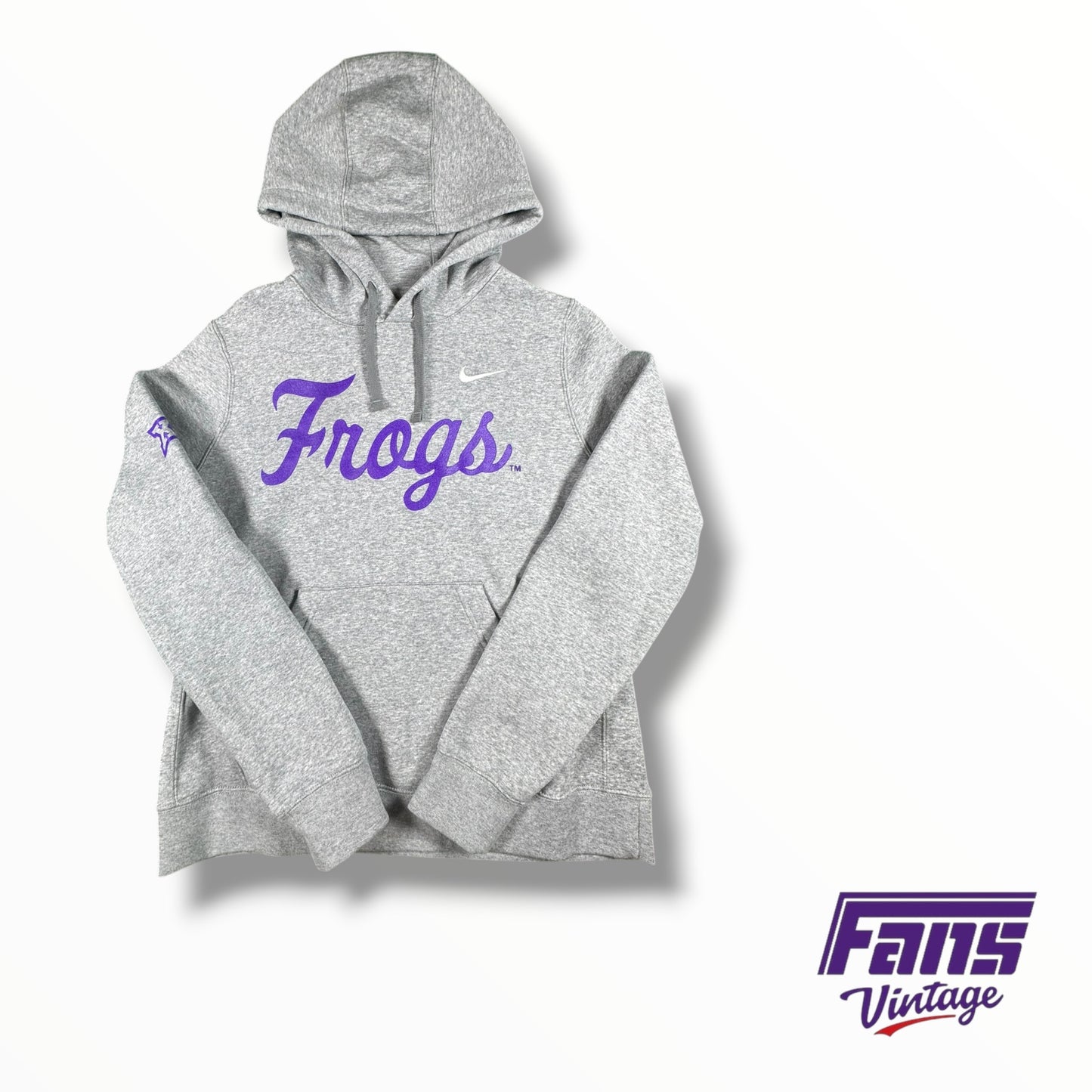 TCU Team Issue Nike Frogs Script Throwback Logo Women’s Sports Player Exclusive Hoodie