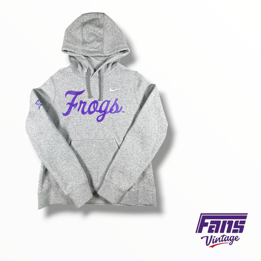 TCU Team Issue Nike Frogs Script Throwback Logo Women’s Sports Player Exclusive Hoodie