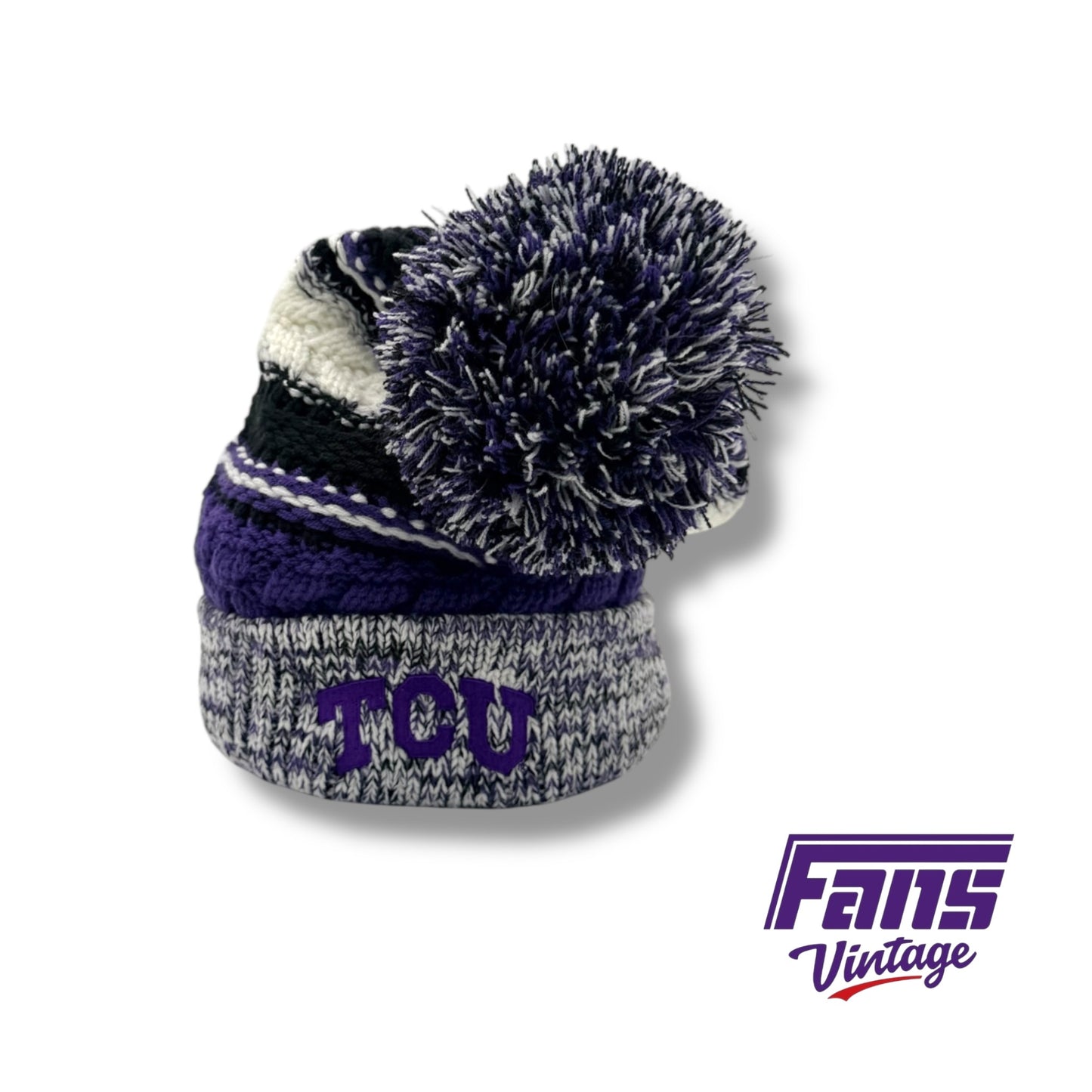 TCU Multi Colored Striped Beanie