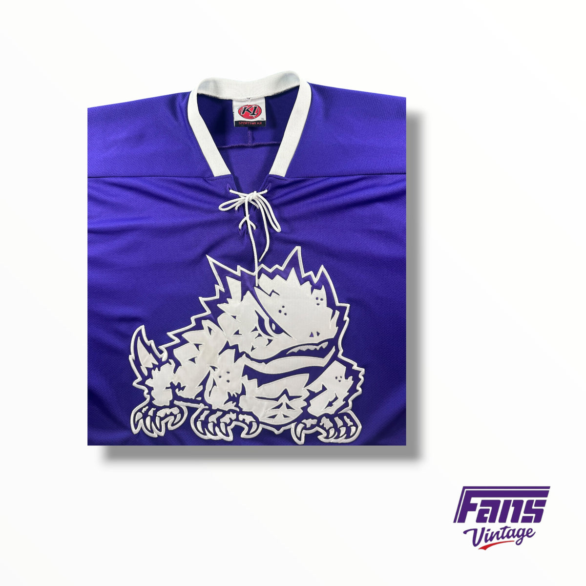 Vintage TCU Horned Frog Fully Stitched Hockey Jersey #45