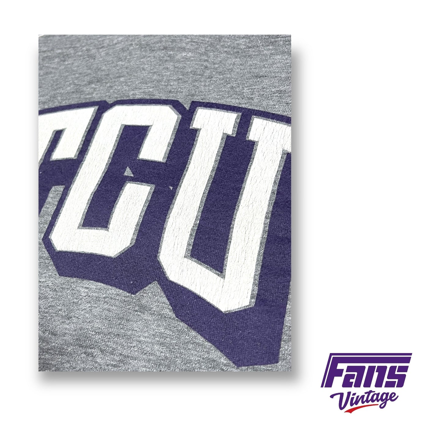 Vintage TCU Hoodie - 80s Baseball Style Raglan Stitch!