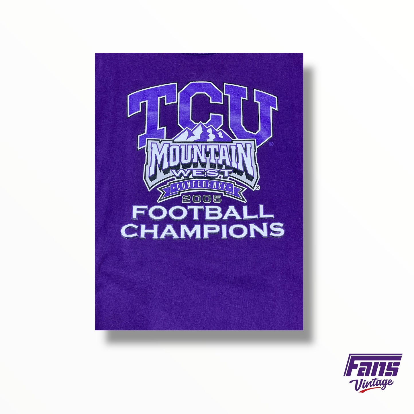 RARE! Vintage 2005 TCU Mountain West Conference Football Championship T-Shirt