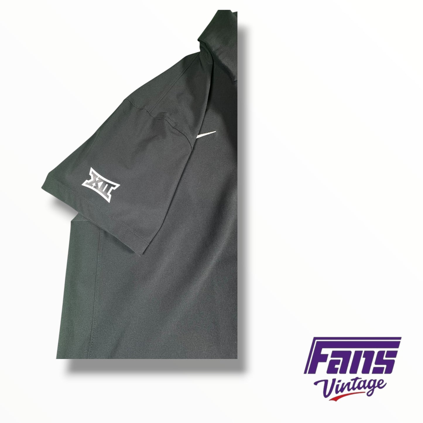 TCU Football Team Issued Premium Matte Drifit Blackout Polo