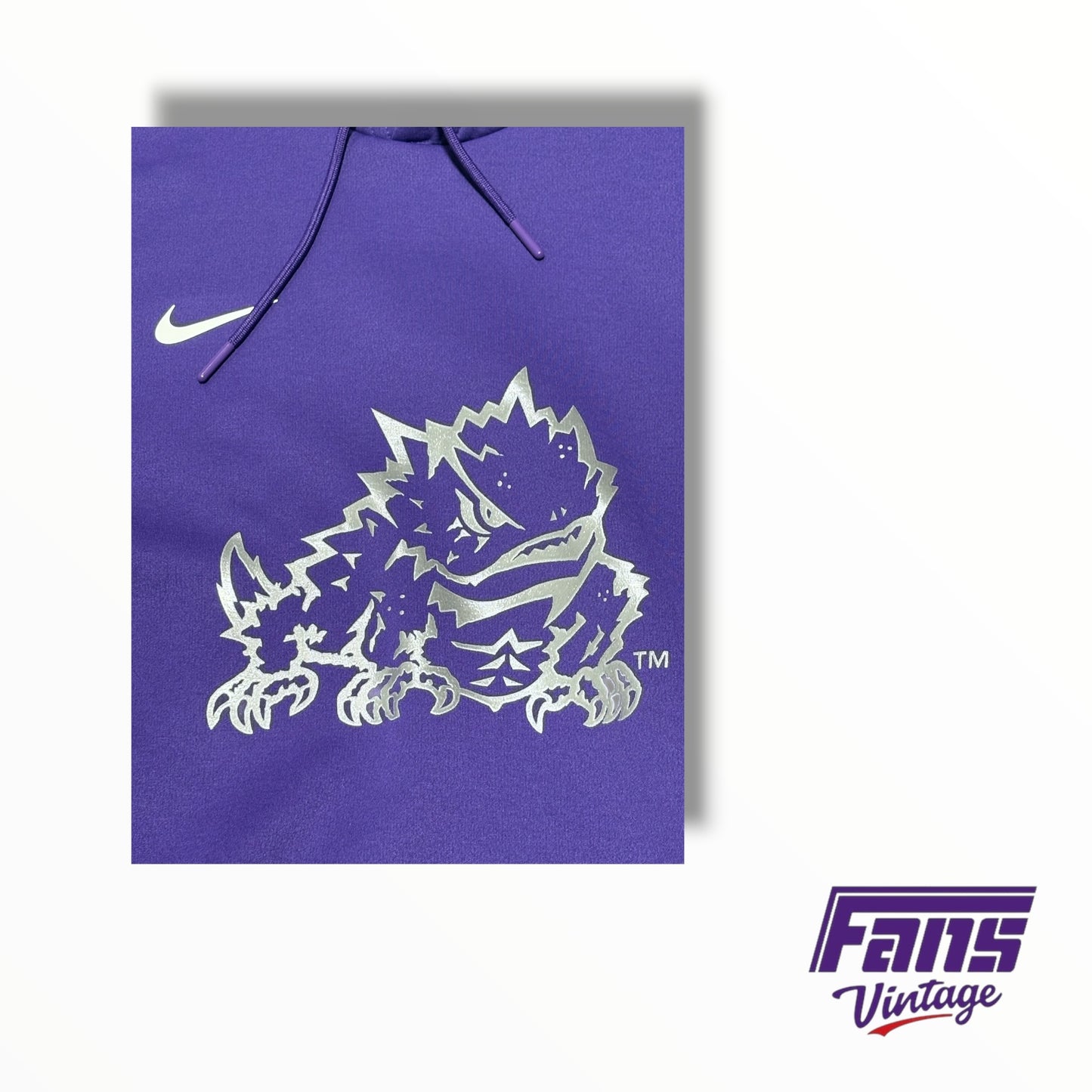 TCU Nike Team Issued Metallic Frog Logo Hoodie