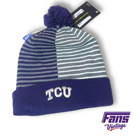 TCU Football Team-Issued Reversible Nike Beanie with Removable Pom - New with tags!