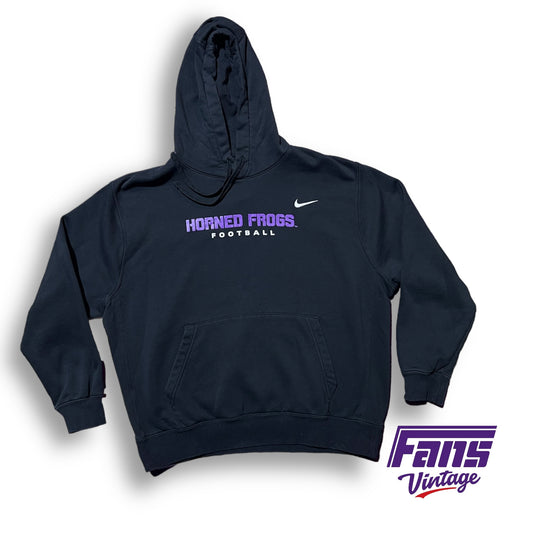 RARE - TCU Football Team Exclusive Premium Nike Sportswear Hoodie “Horned Frogs Football” two color graphic