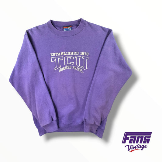 Vintage TCU ‘Established 1873’ Crewneck Pullover