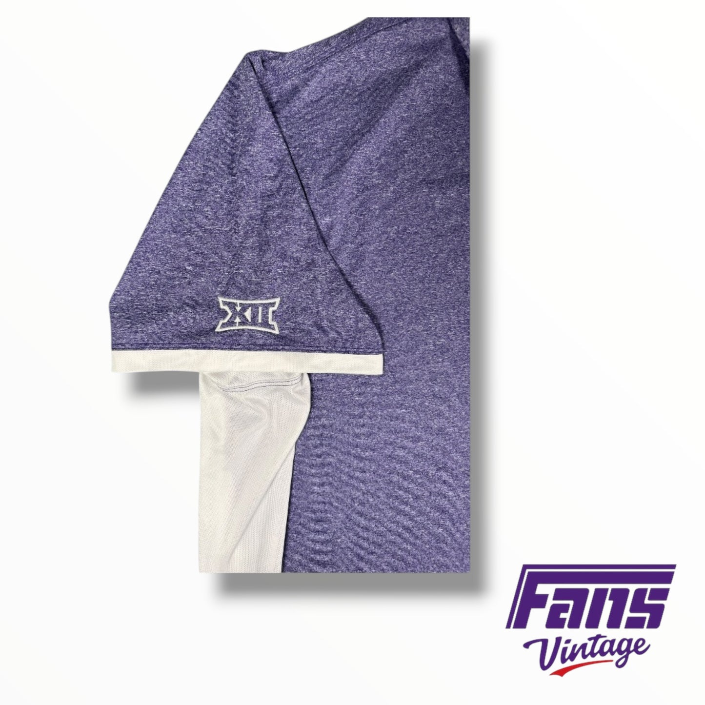 Team-Issued Nike TCU BIG 12 Purple Golf Collared Shirt