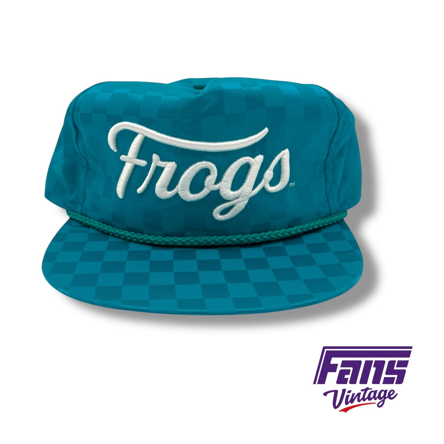 Fans Originals “Frogs” Script Logo 90s Vintage Soccer Style Checkered Rope Hats