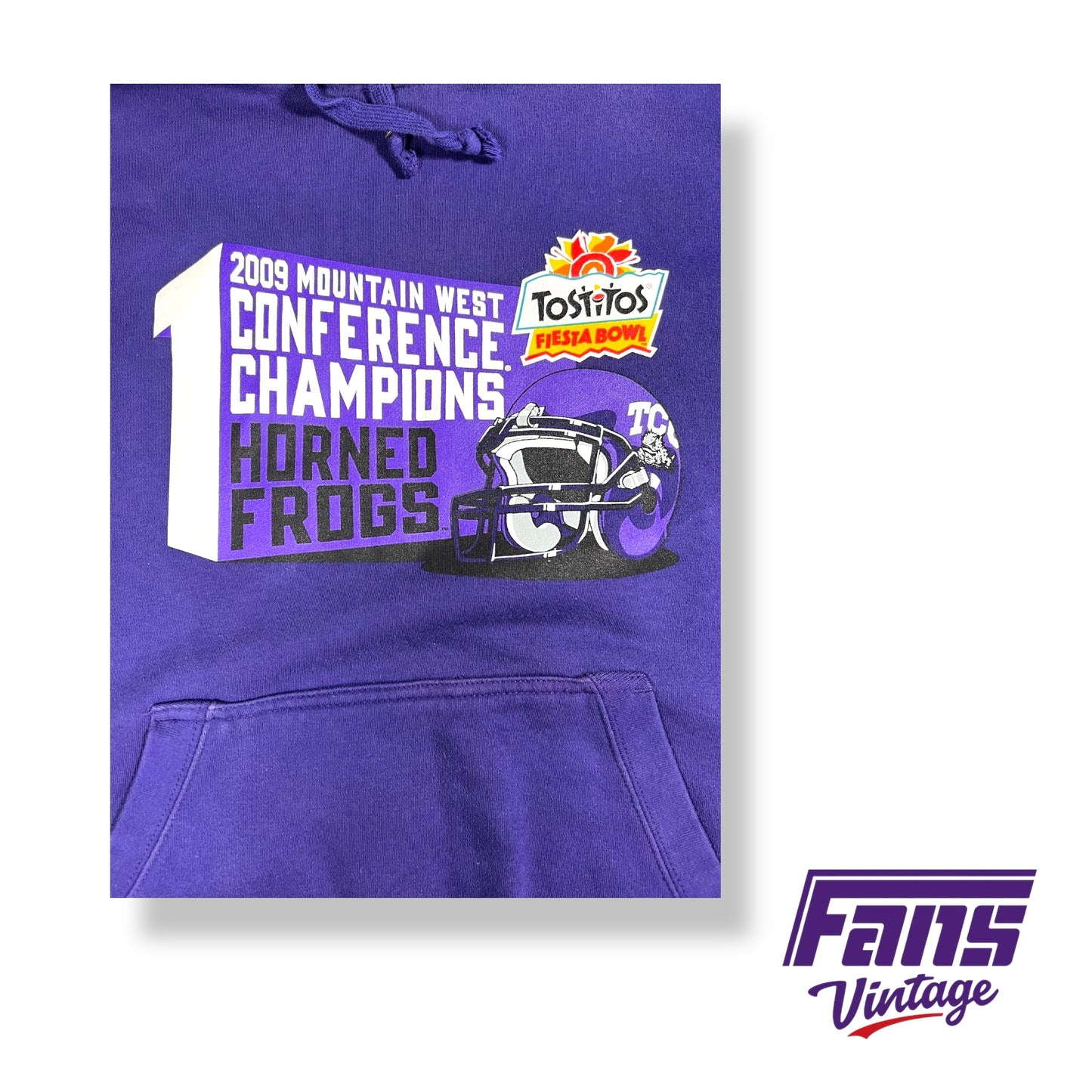 Vintage 2009 TCU Football Mountain West Champions  Fiesta Bowl Hoodie