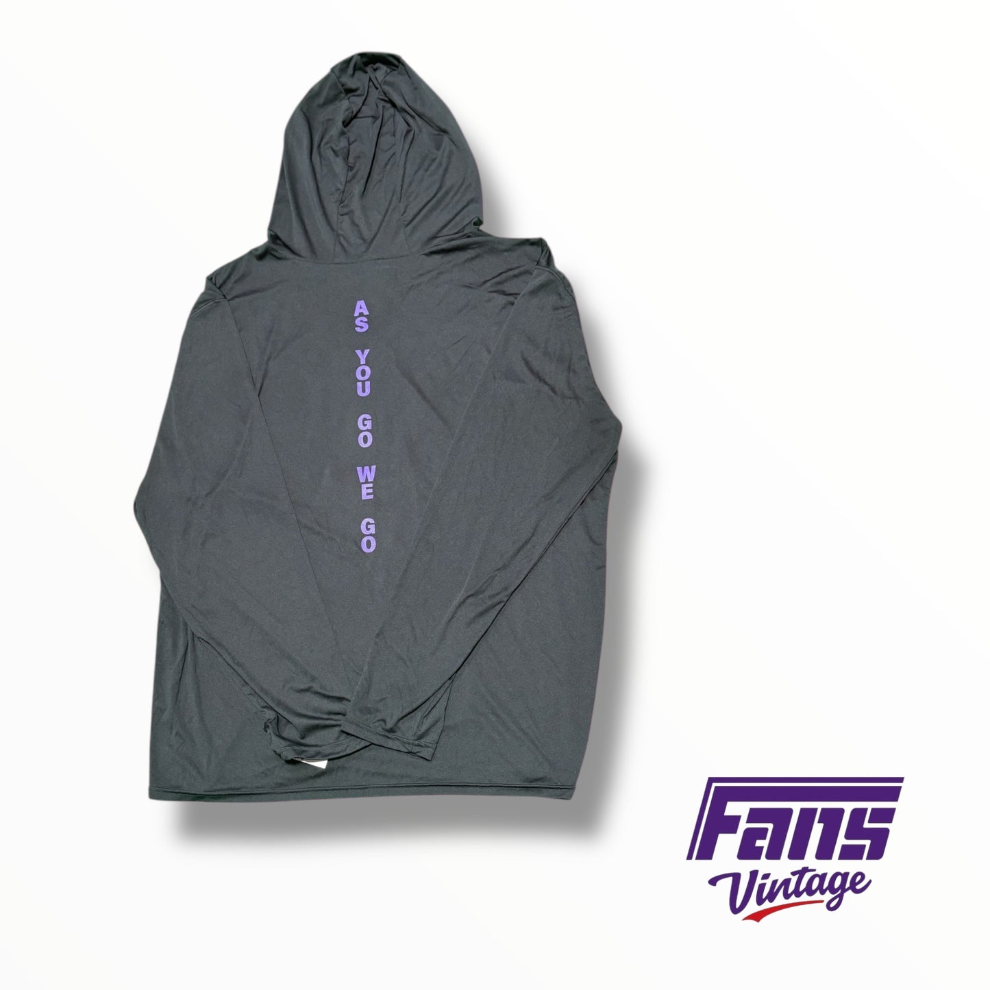 TCU Football Team Issued Custom “PTFB” Long Sleeve Hooded Pullover ￼