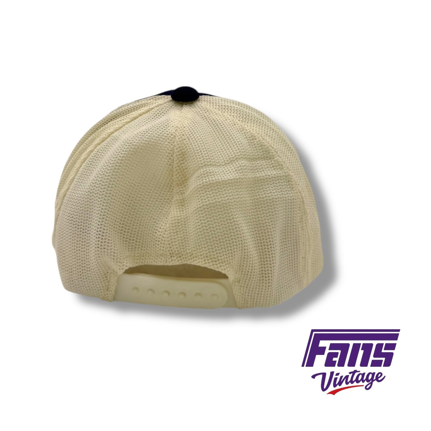 RARE! TCU 70’s purple and white embroidered trucker hat