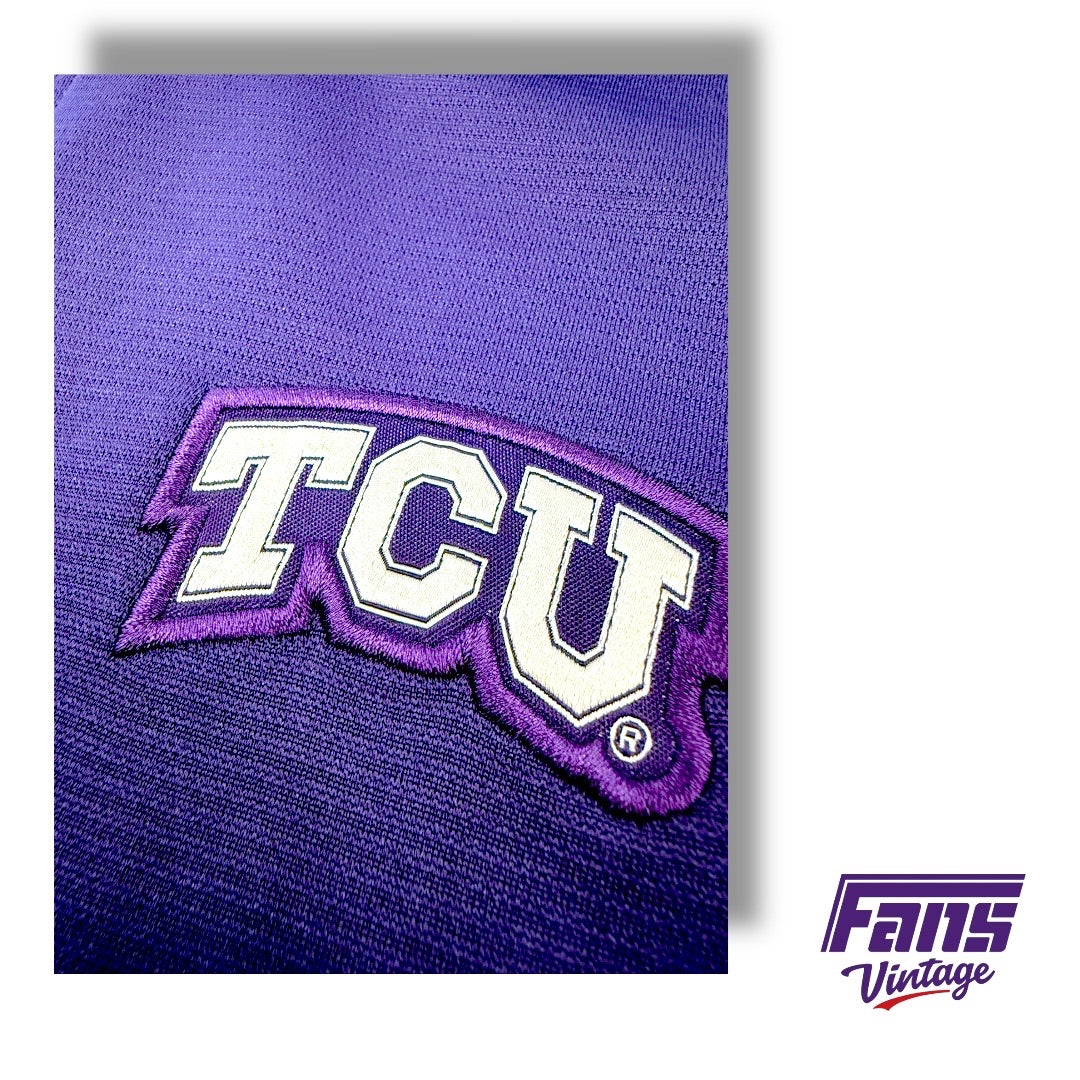 TCU Team Issue Woven Quarterzip Pullover with premium details