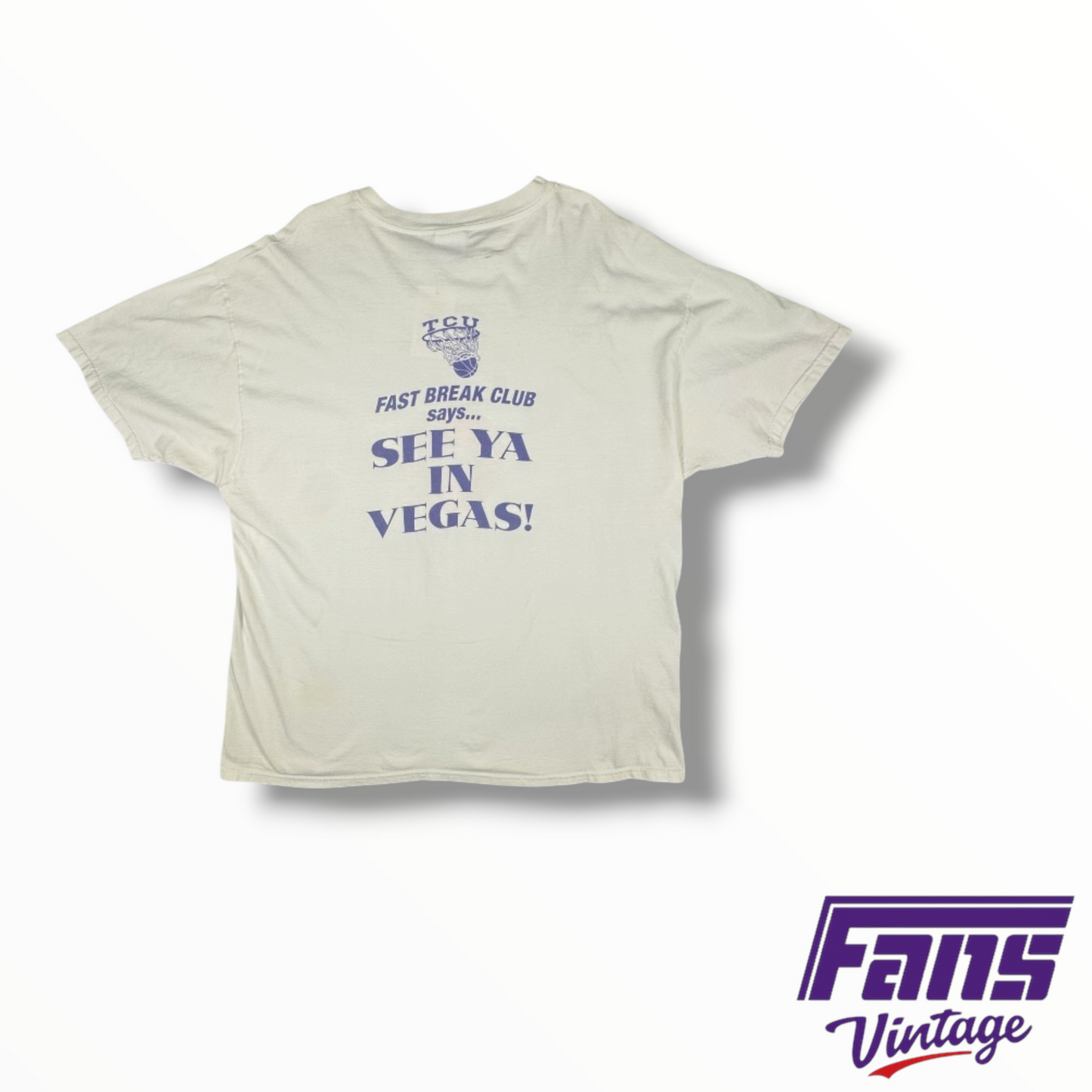 Rare Vintage TCU Double Sided 1998 WAC Basketball Champions Tee