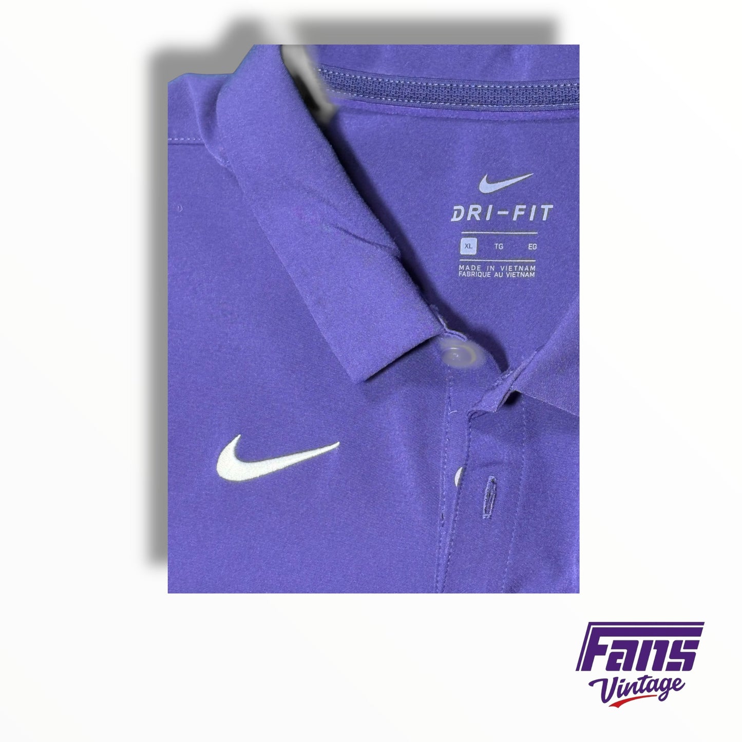 TCU Nike Football Team Issue Sideline Premium Matte Polo