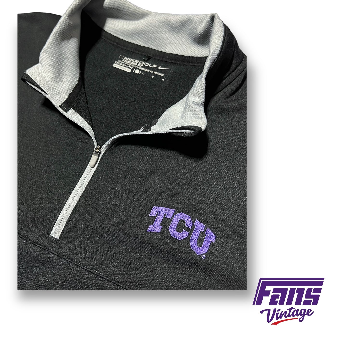 TCU Team Exclusive Nike Golf Coach’s Quarterzip Pullover