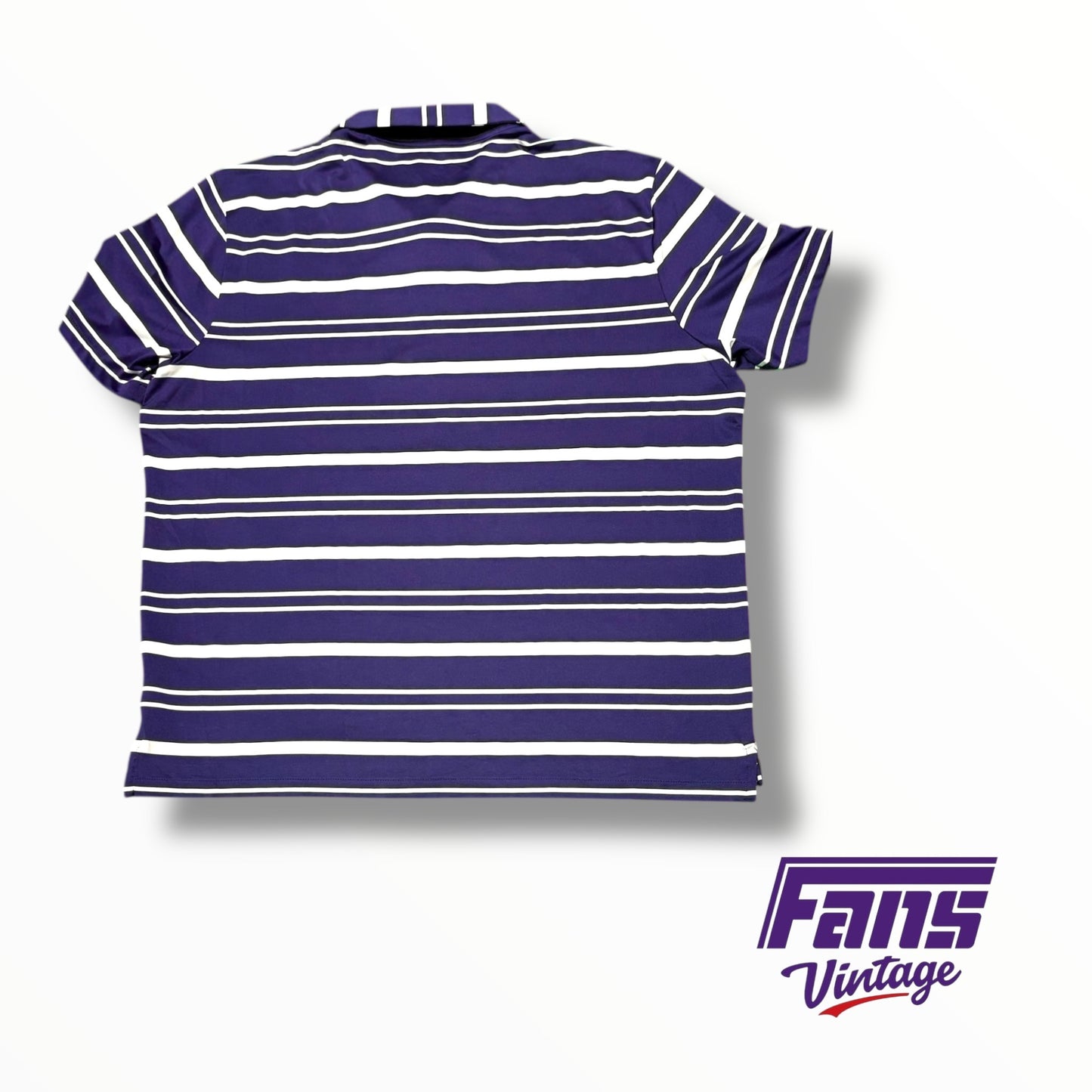 TCU Basketball Nike Coach Custom ‘Frogs’ Script Striped Sideline Polo
