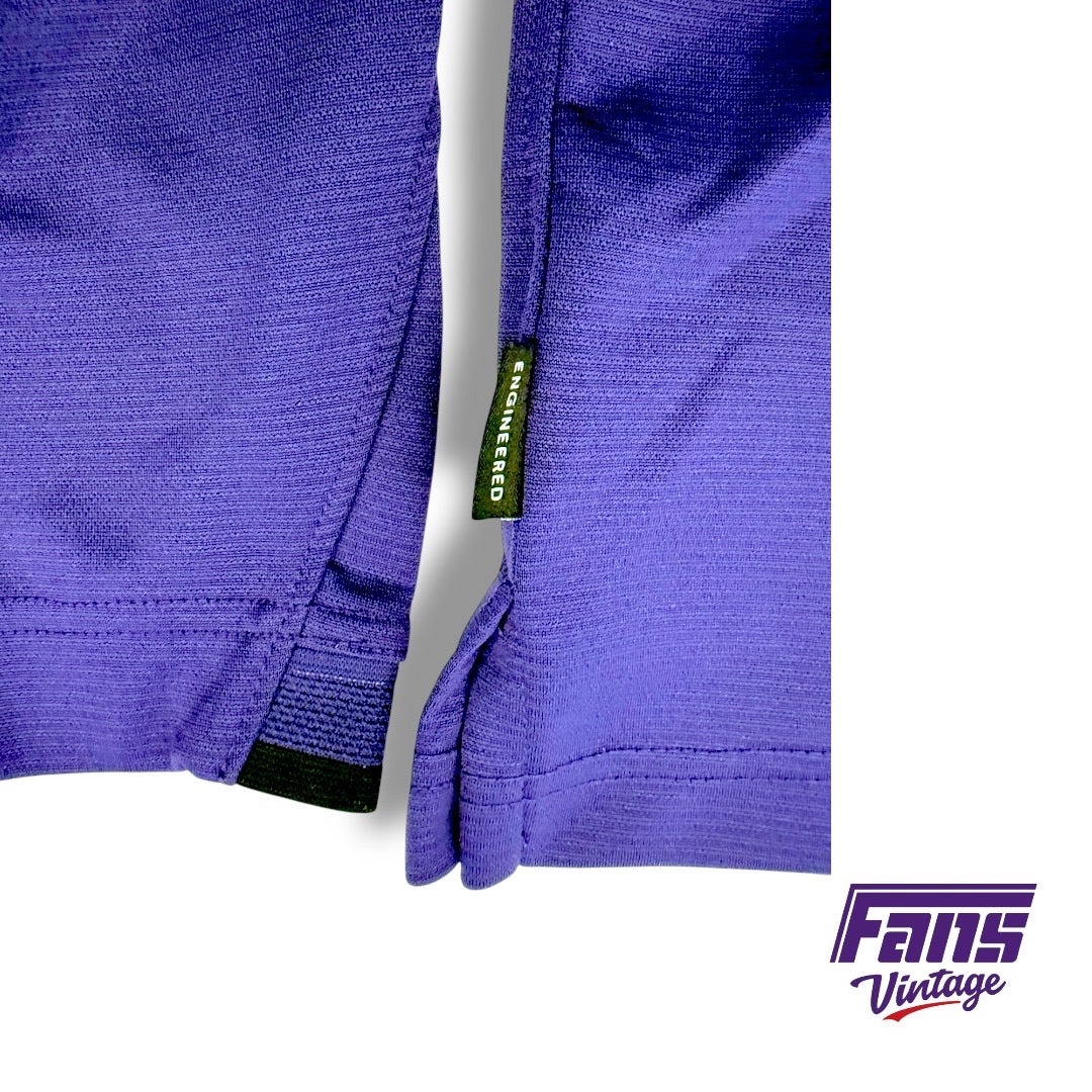 TCU Team Issue Woven Quarterzip Pullover with premium details