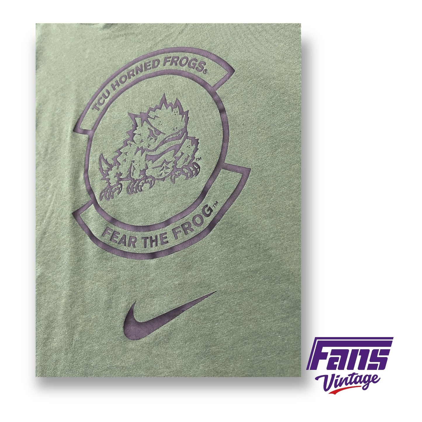 TCU Football Veteran’s Day Team Issue Nike Hoodie Long Sleeve Tee with awesome patches!