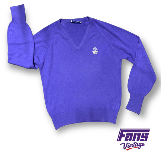 80s Vintage TCU Sweater - Flying T Golf logo!