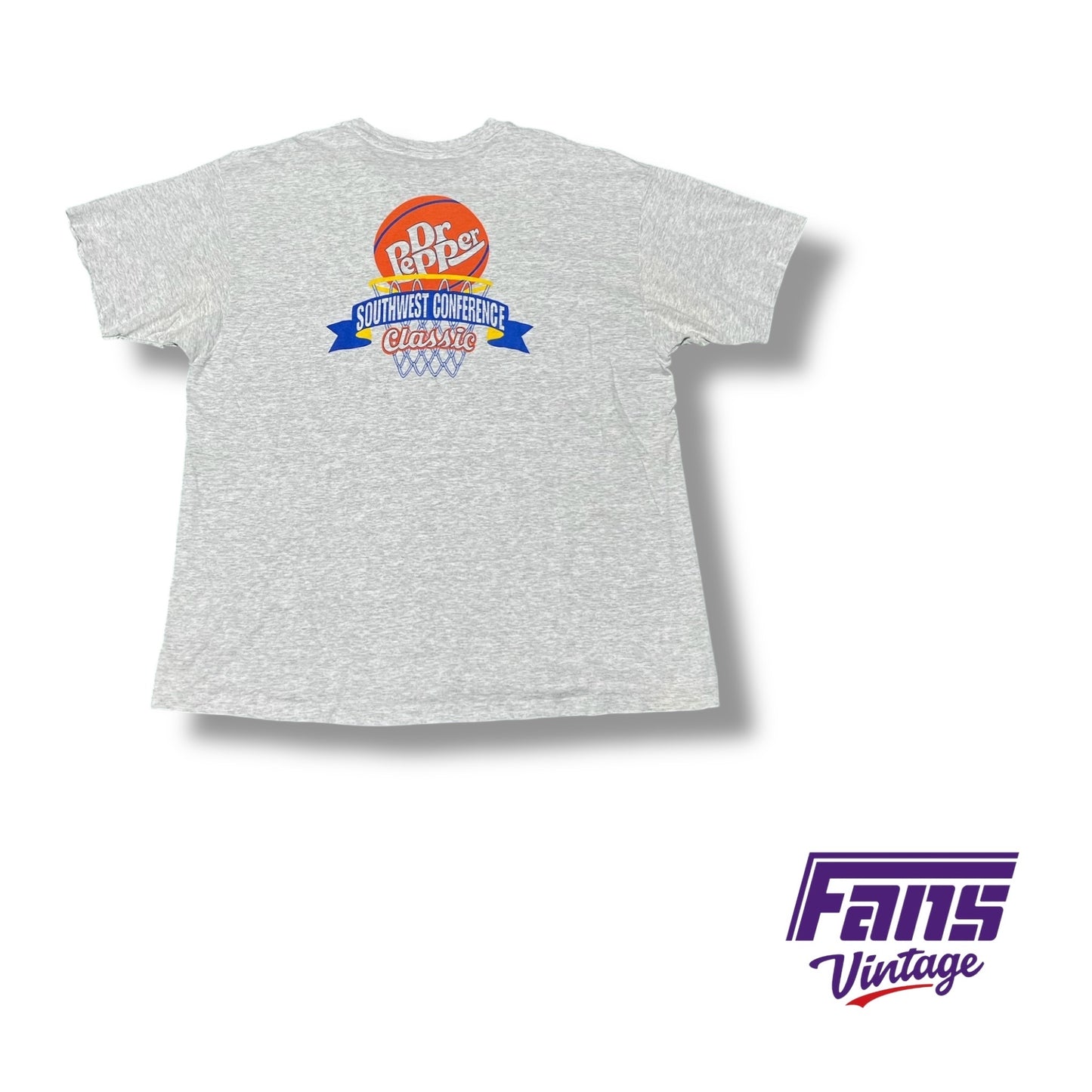 Thrashed Vintage 1995 TCU Southwest Conference Classic Basketball Celebration T‑Shirt