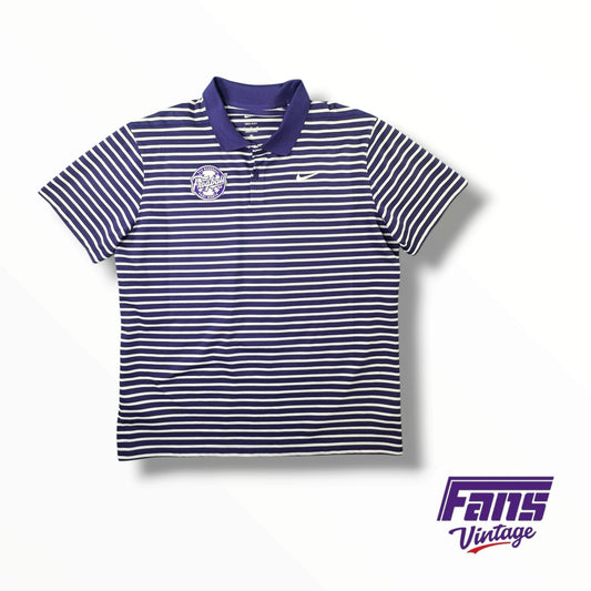 TCU Baseball Team Issued “Frogball USA” Nike Striped Polo