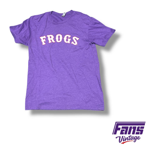 TCU Baseball Team Custom Shirt with spit blood throwback “Frogs” script