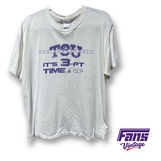 Awesome Y2K Style Vintage TCU Basketball PS3 PlayStation promo tee