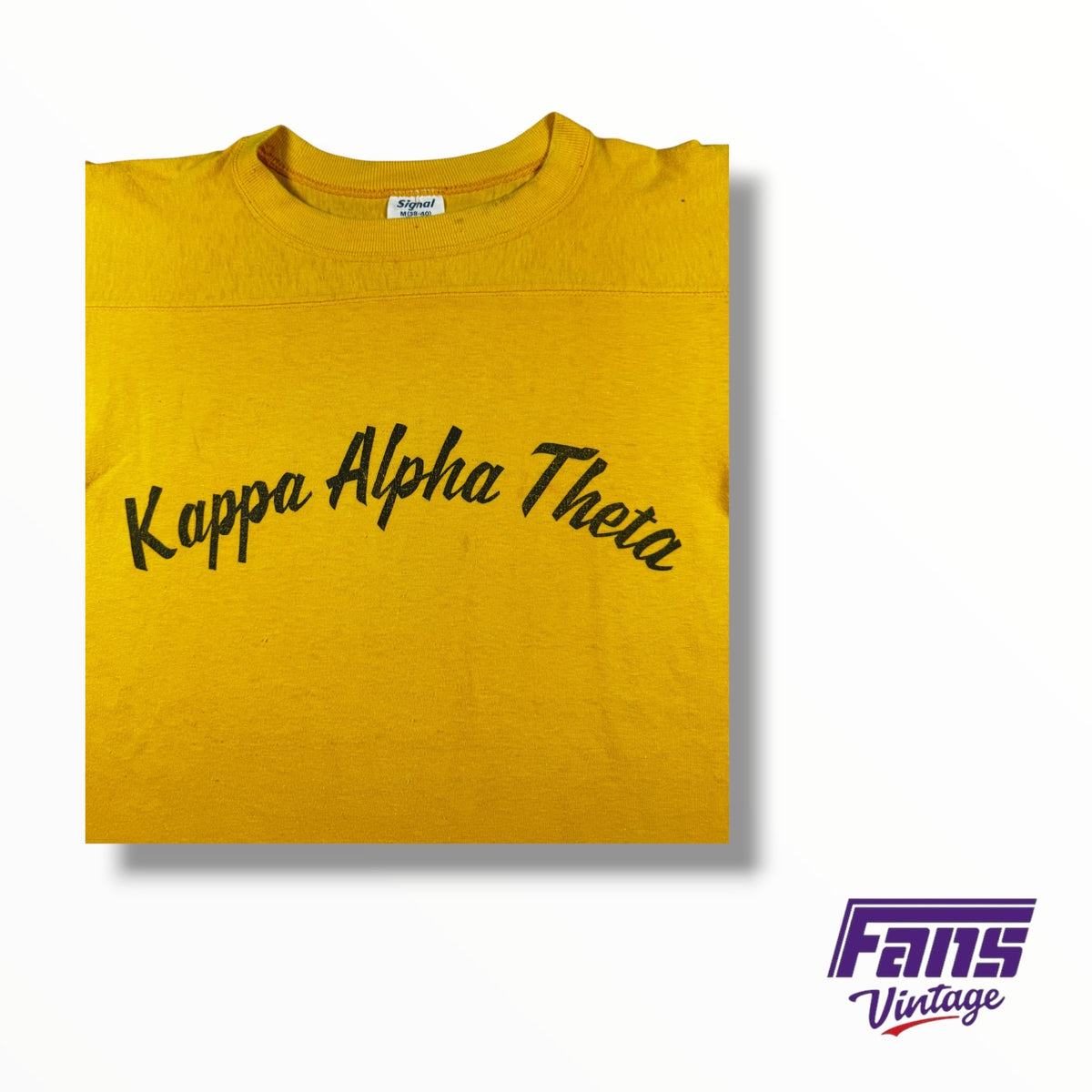 Vintage 70s Sorority Kappa Alpha Theta Jersey style cotton tee