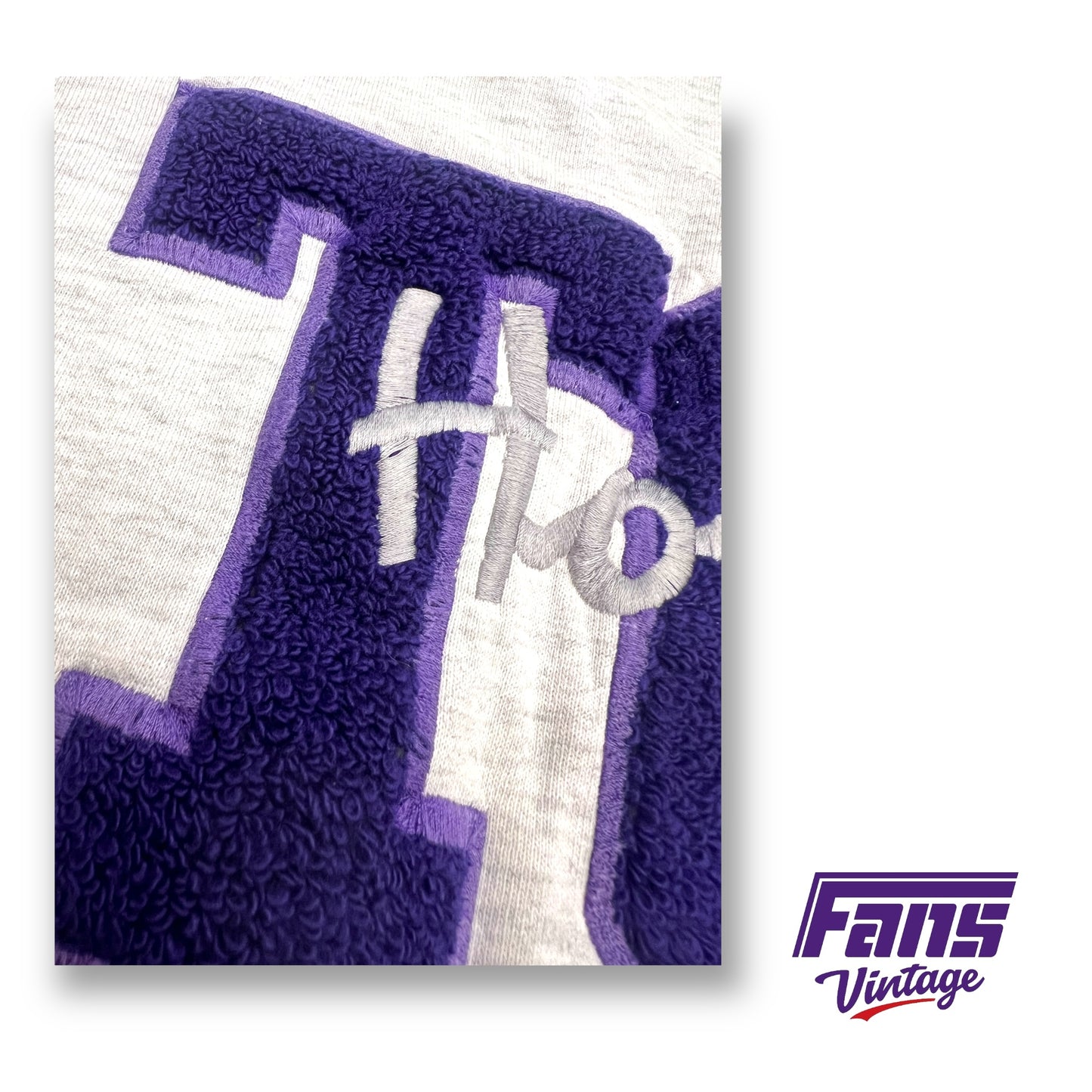 Vintage TCU Crewneck Sweatshirt - Gorgeous 90s sweater with Chenille lettering & embroidered “Horned Frogs” Script