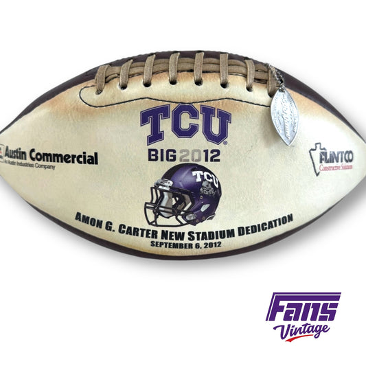 TCU Football Amon G Carter New Stadium Dedication Commemorative Football from Athletic Director