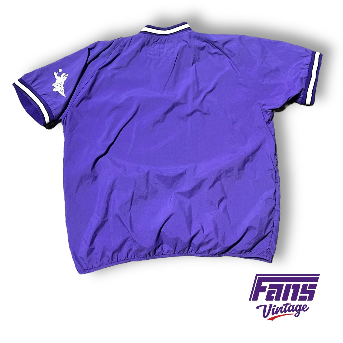 GRAIL - Ultra Rare 80s Vintage TCU Baseball Team Pullover with exclusive ball player Horned Frog logo!