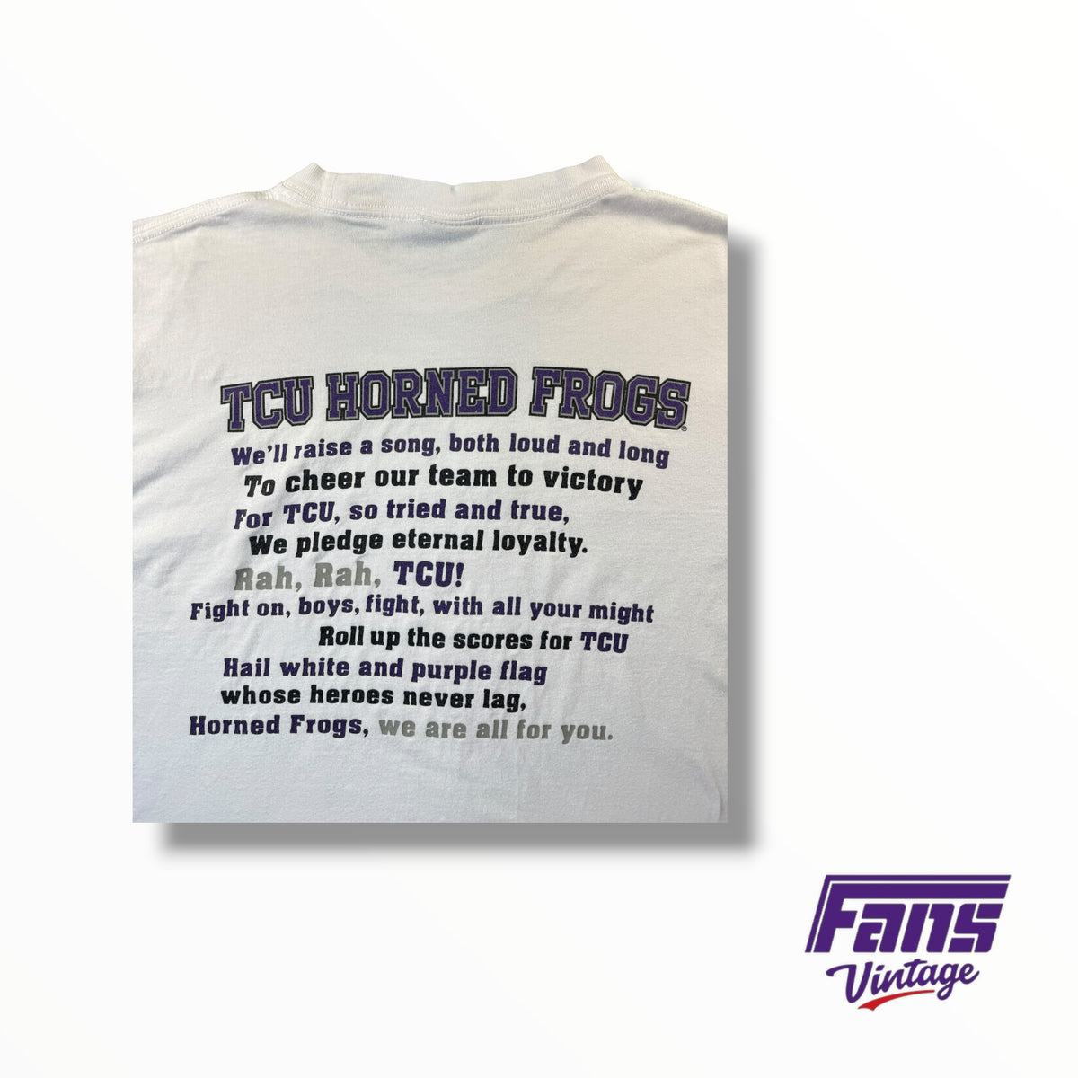 Vintage TCU Double Sided Classic Frog And Fight Song Graphic Tee