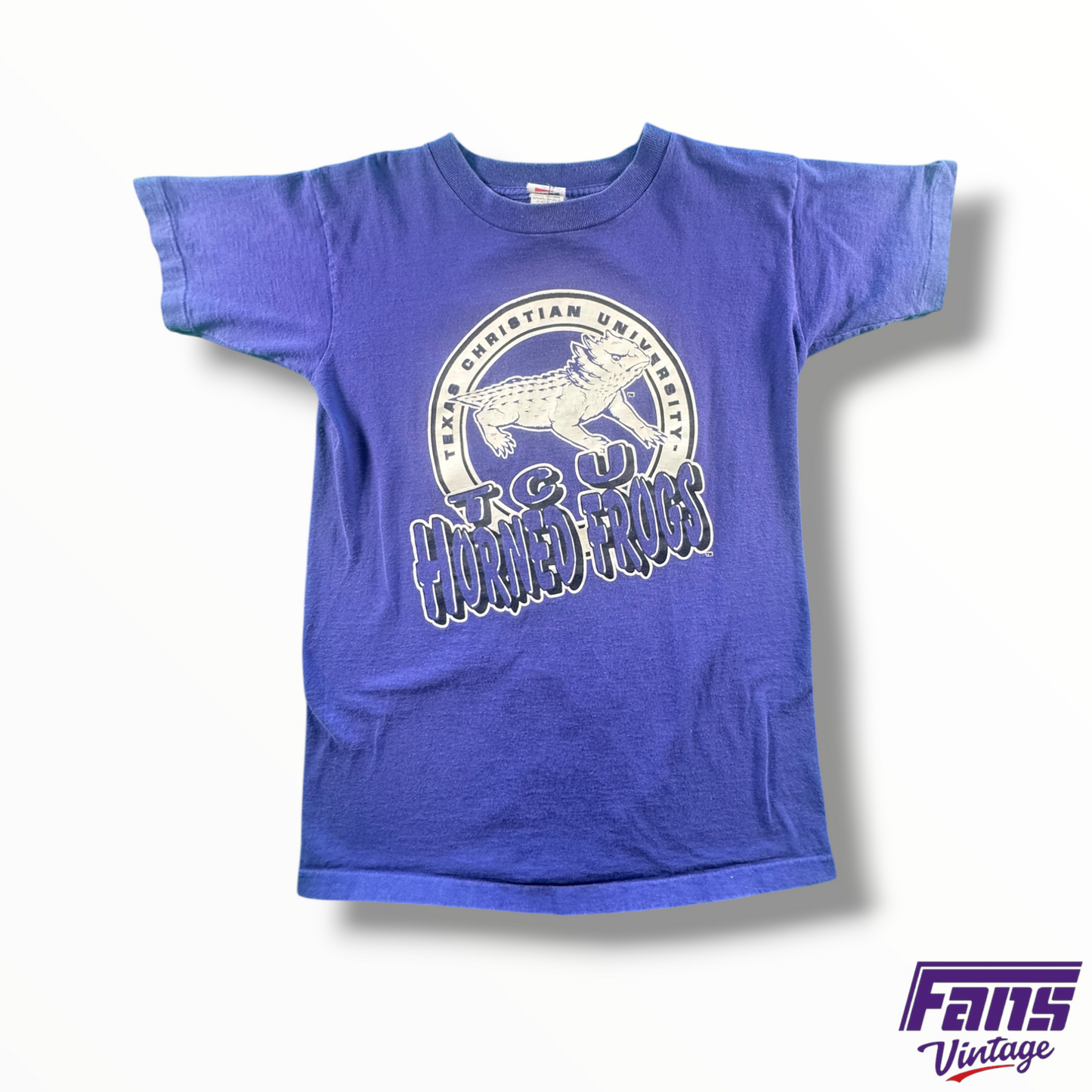 Vintage Late 80’s TCU Throwback Horned Frogs Cotton Tee