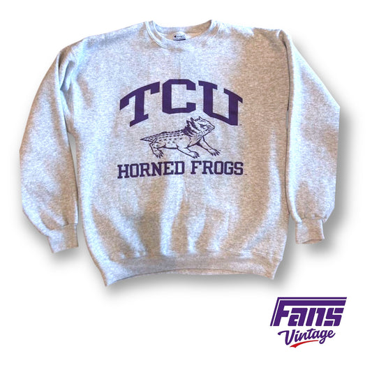 GRAIL - Perfect Condition Early 90s Vintage TCU Athletics Team Issue Champion Crewneck Sweater