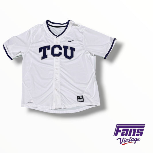 Nike TCU baseball 2024 White Out jersey