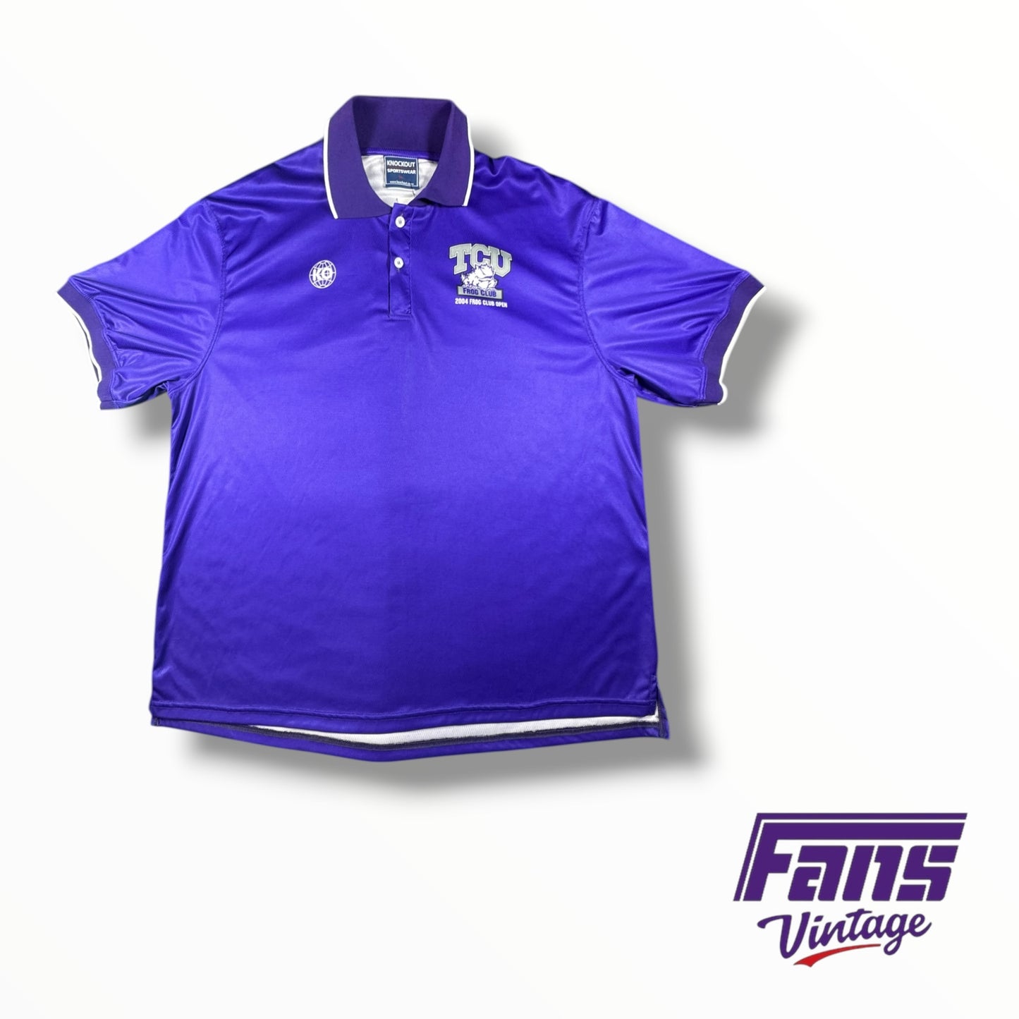 Vintage TCU 2004 ‘Frog Club Open’ Golf Tournament Sublimated Polo