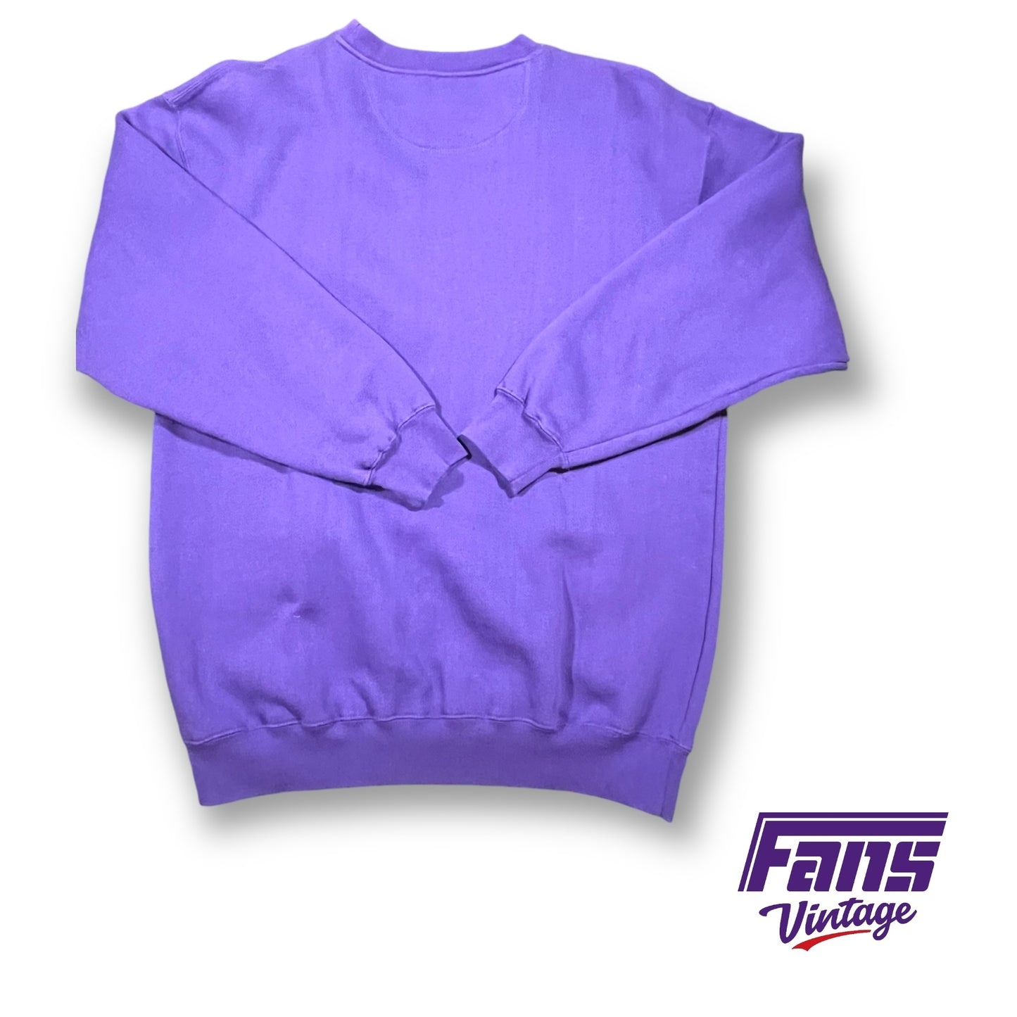 Awesome 90s Vintage TCU Crewneck Sweater - Thick and Cozy with Jersey style stitched lettering!