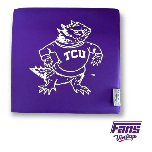 Vintage TCU “Sweater Frog” Throwback Horned Frog Stadium Seat Cushion - New Condition!