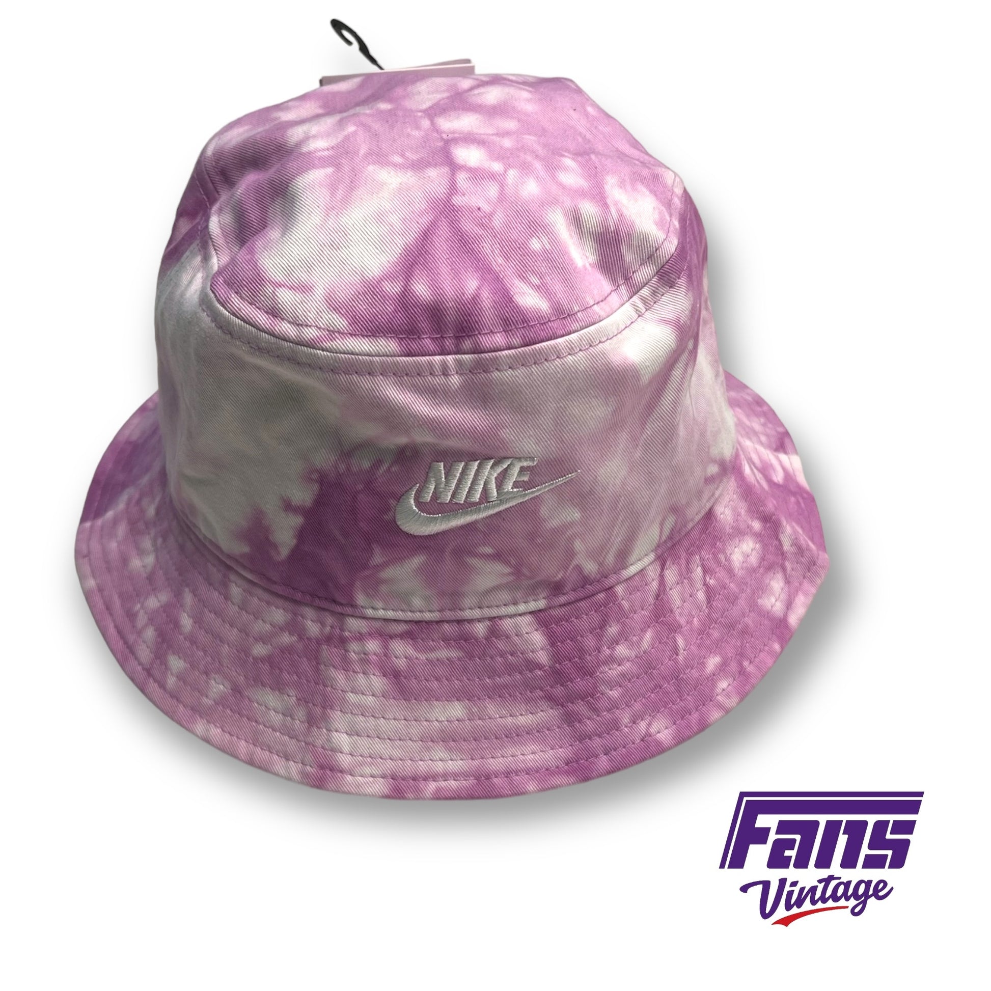 NWT TCU Basketball Team Issued Magenta Tie Dye Nike Bucket Hat