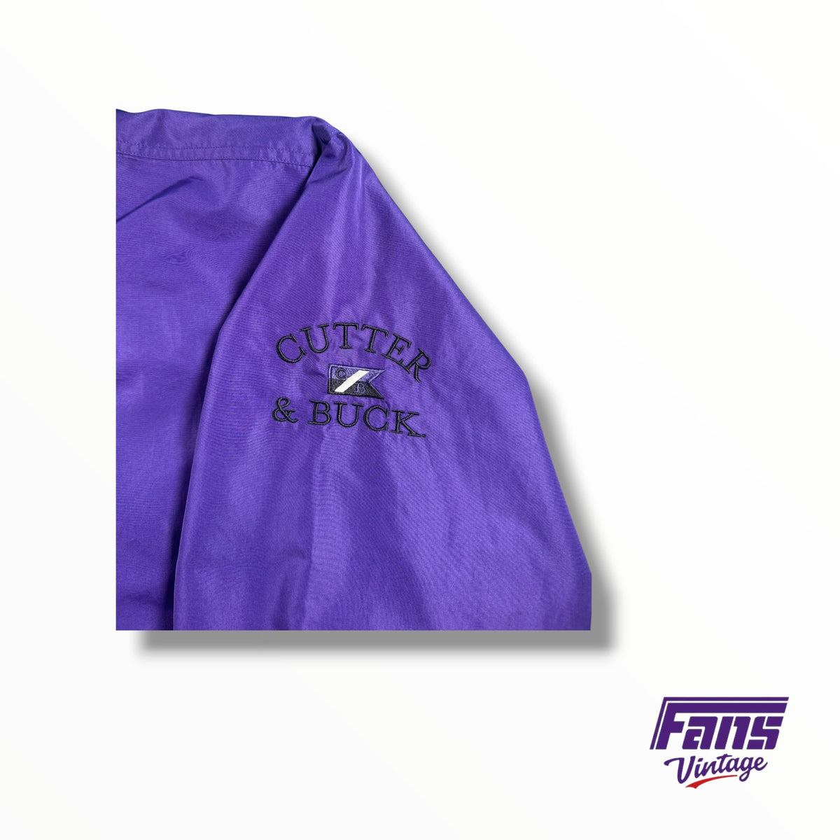 Vintage TCU Frog Logo Cutter & Buck Windbreaker Pullover