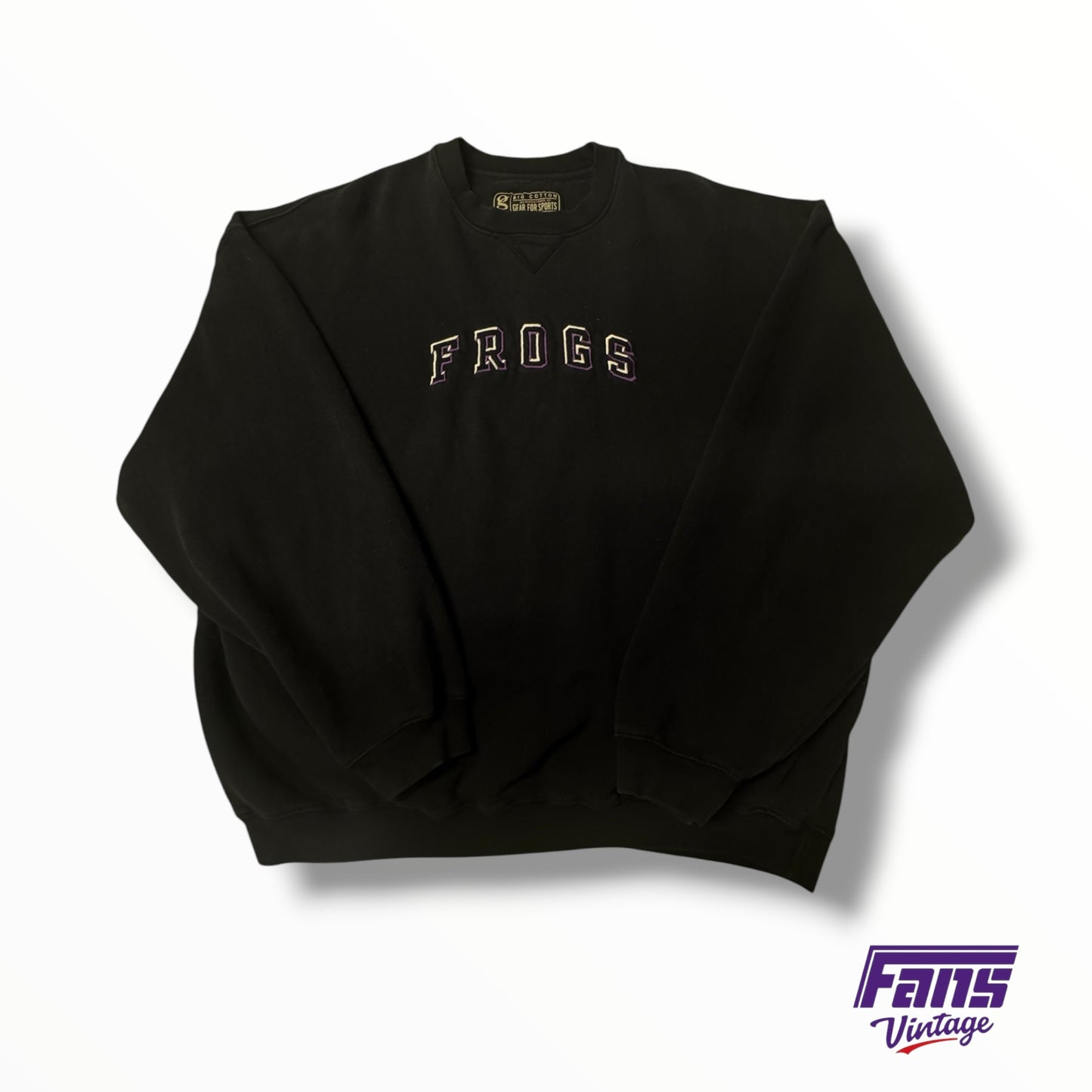 Vintage TCU Crewneck Sweater Unique Shadow Lettering