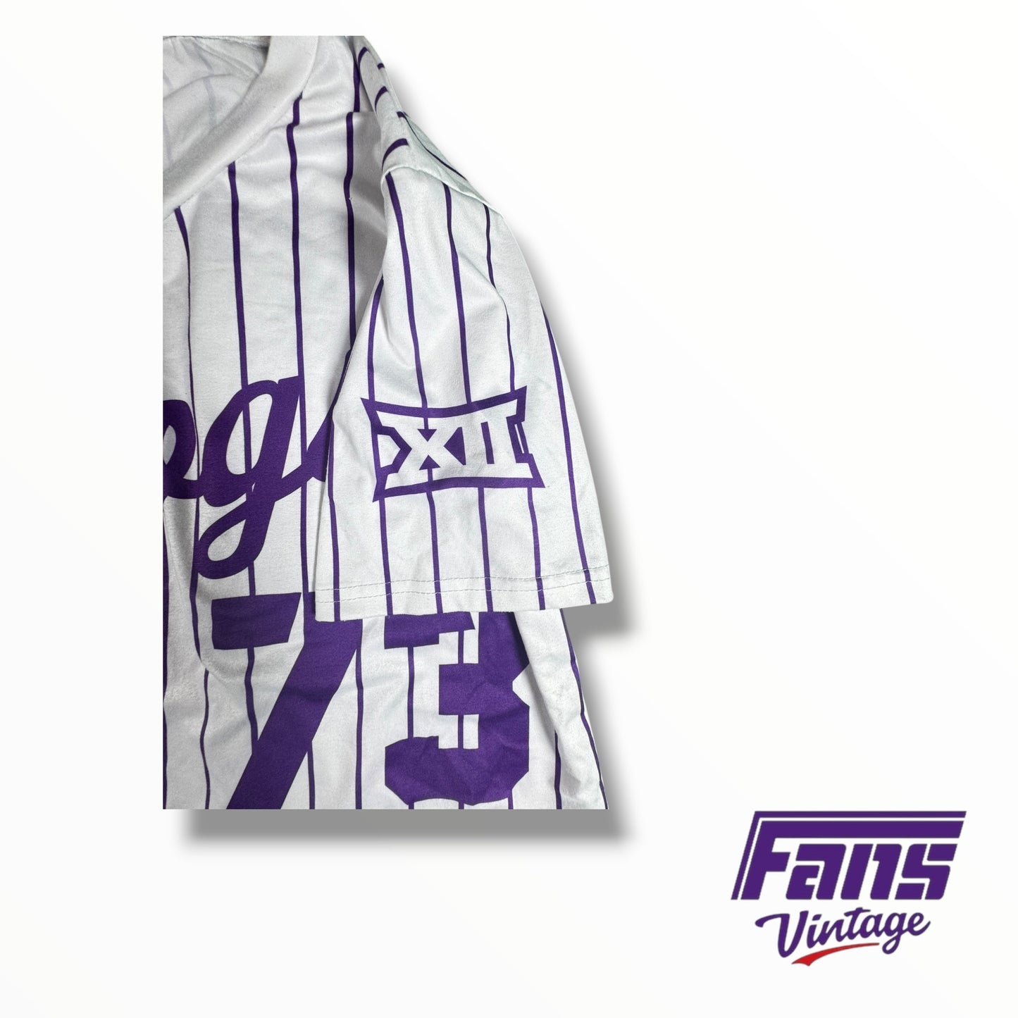 TCU Baseball White Pinstripe Jersey
