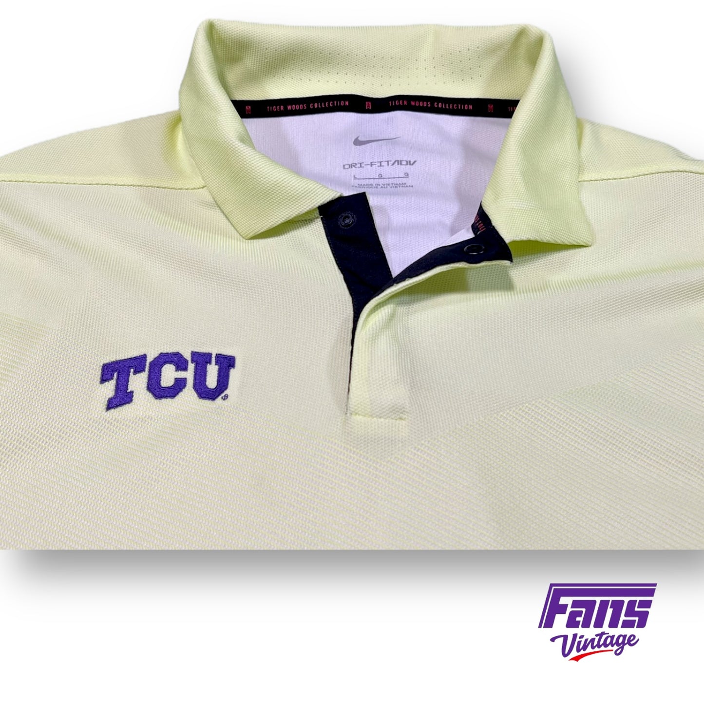 RARE - TCU Golf Team Exclusive Nike Tiger Woods Premium Polo - Unique Color!